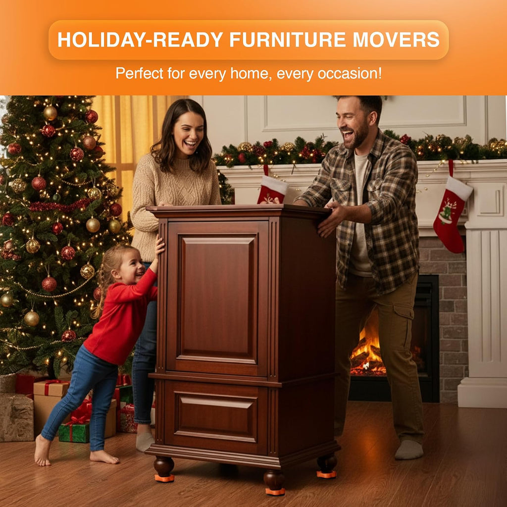 Heavy Duty Furniture Lifter & Moving Kit – Lift & Glide Couches, Beds, Appliances with Ease – 4 Roller Sliders (660
