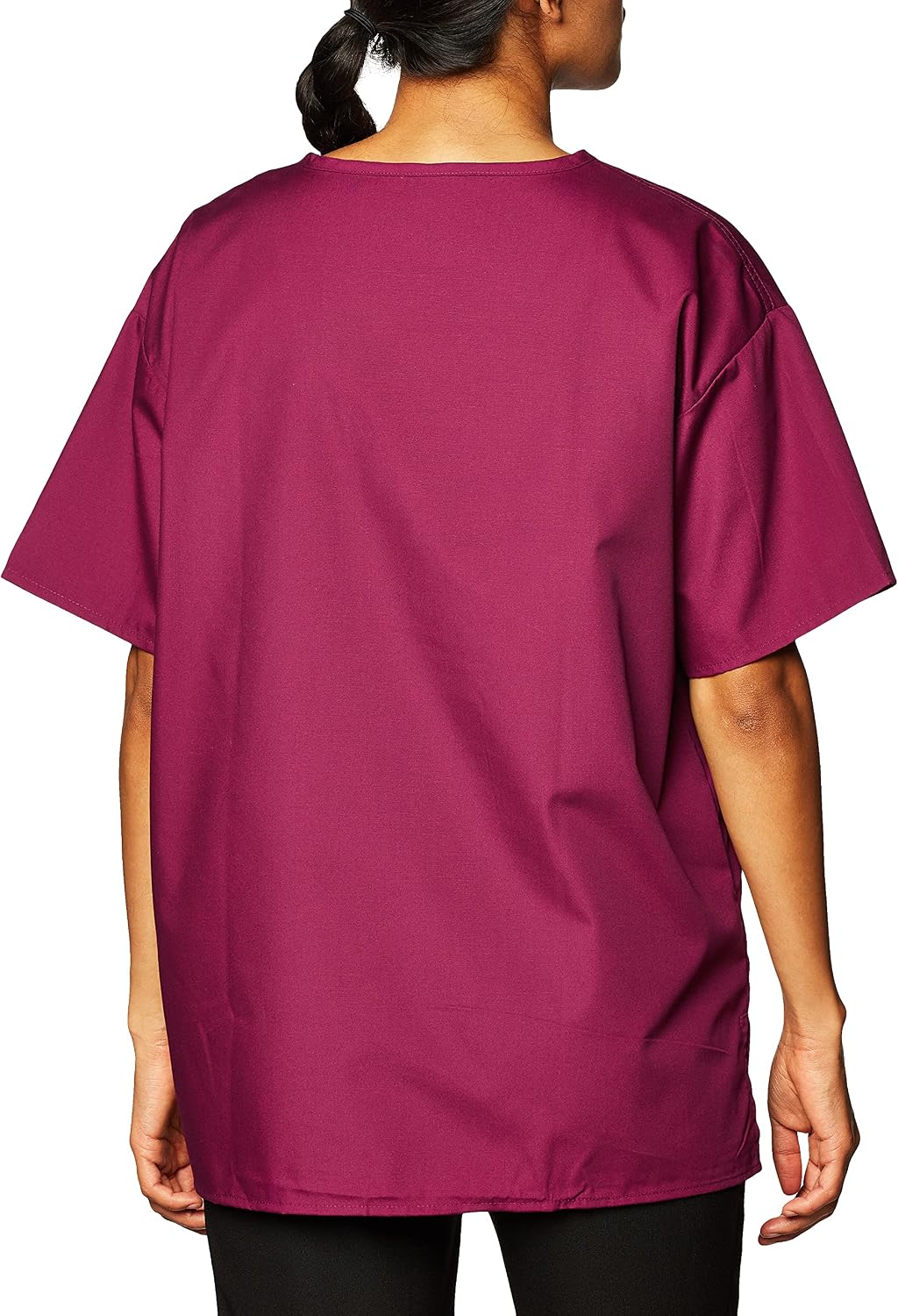 WonderWink The Alpha Unisex V-Neck Scrub Top, Wine, Small