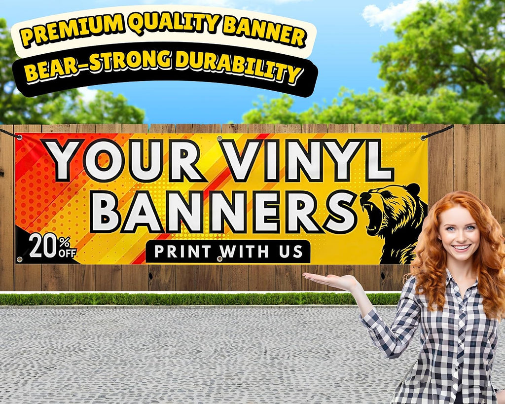 Custom Vinyl Banner, Made in USA, Full Color Design | Print Image, Logo, Text Anything, Personalized customizable