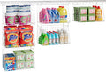 3-Pack Large Hanging Laundry Basket: Wire shelves for Laundry Room Organization with 360°Rotating Hooks Foldable