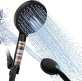 Filtered Shower Head with Handheld, High Pressure 9 Spray Mode Matte Black Showerhead with Filters, detachable shower