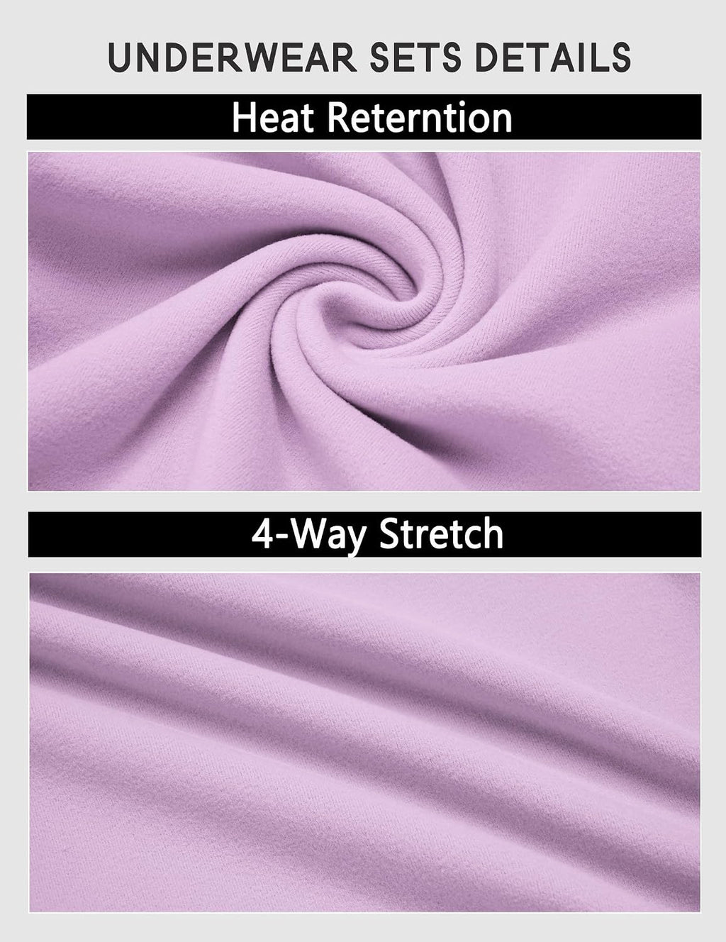 Girls Thermal Underwear Set Long Johns Cold Weather Base Layer | Kids Winter Thermals Top Bottom, Soft Cozy Long
