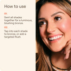 Huebeam Jumbo Gradient Blushing Bronzer - Sunkissed, 15g