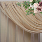 Wedding Arch Draping Fabric 2 Panels Nude Sheer Backdrop Drapes