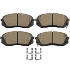 SCITOO D1295-8412 Disc Brake Pads Sets Front Ceramic Brake Pads w/Hardware