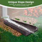 2 Pack Rubber Downspout Splash Block Rain Gutter Down Spout Drain Trays Brown