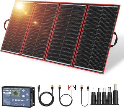 300W Foldable Solar Panel Kit with PWM Controller and USB Ports | 15.2 lb; folds to 19.3 x 37.4 in; includes dual USB