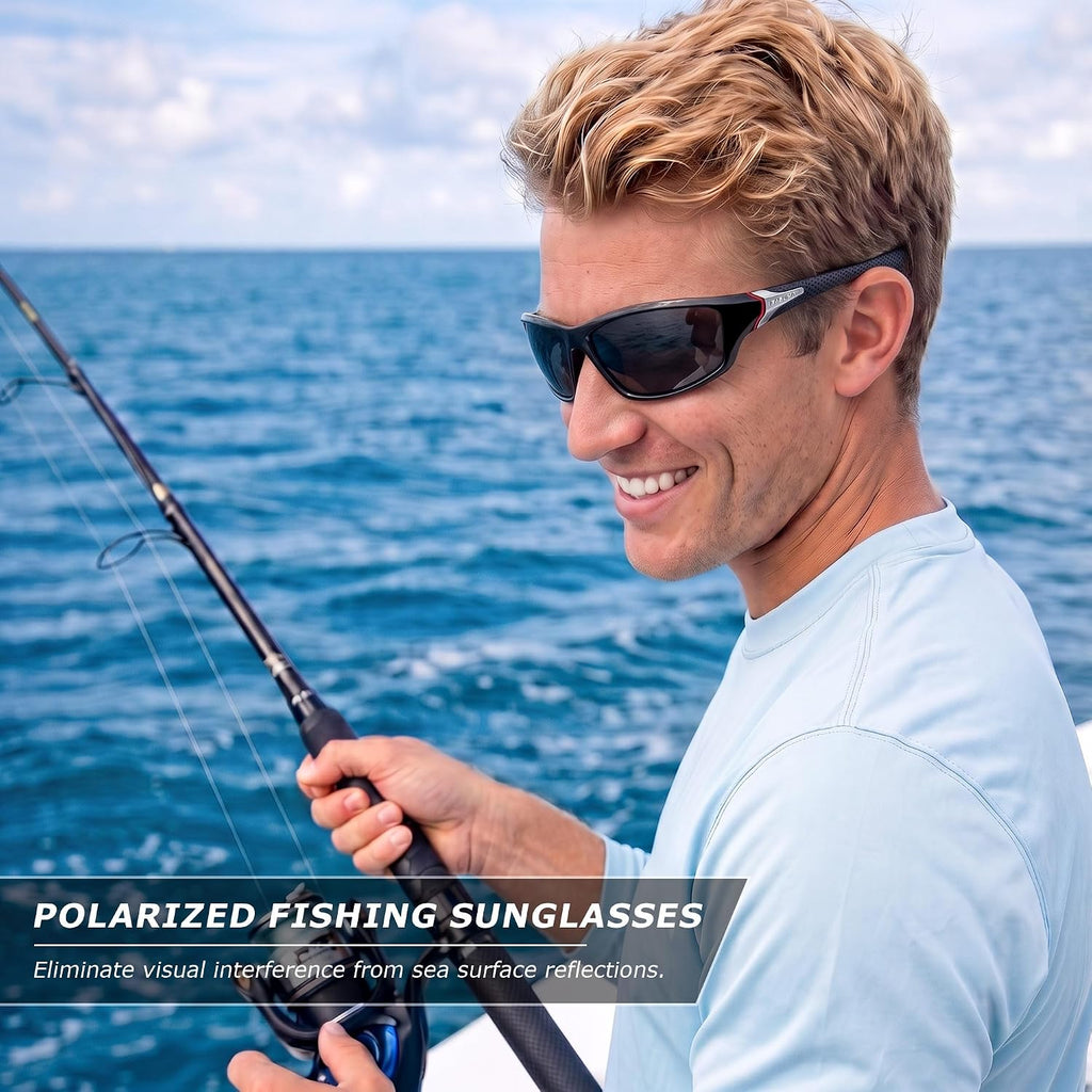 Sports Polarized Sunglasses For Men UV400 Protection | Cycling Driving Fishing
