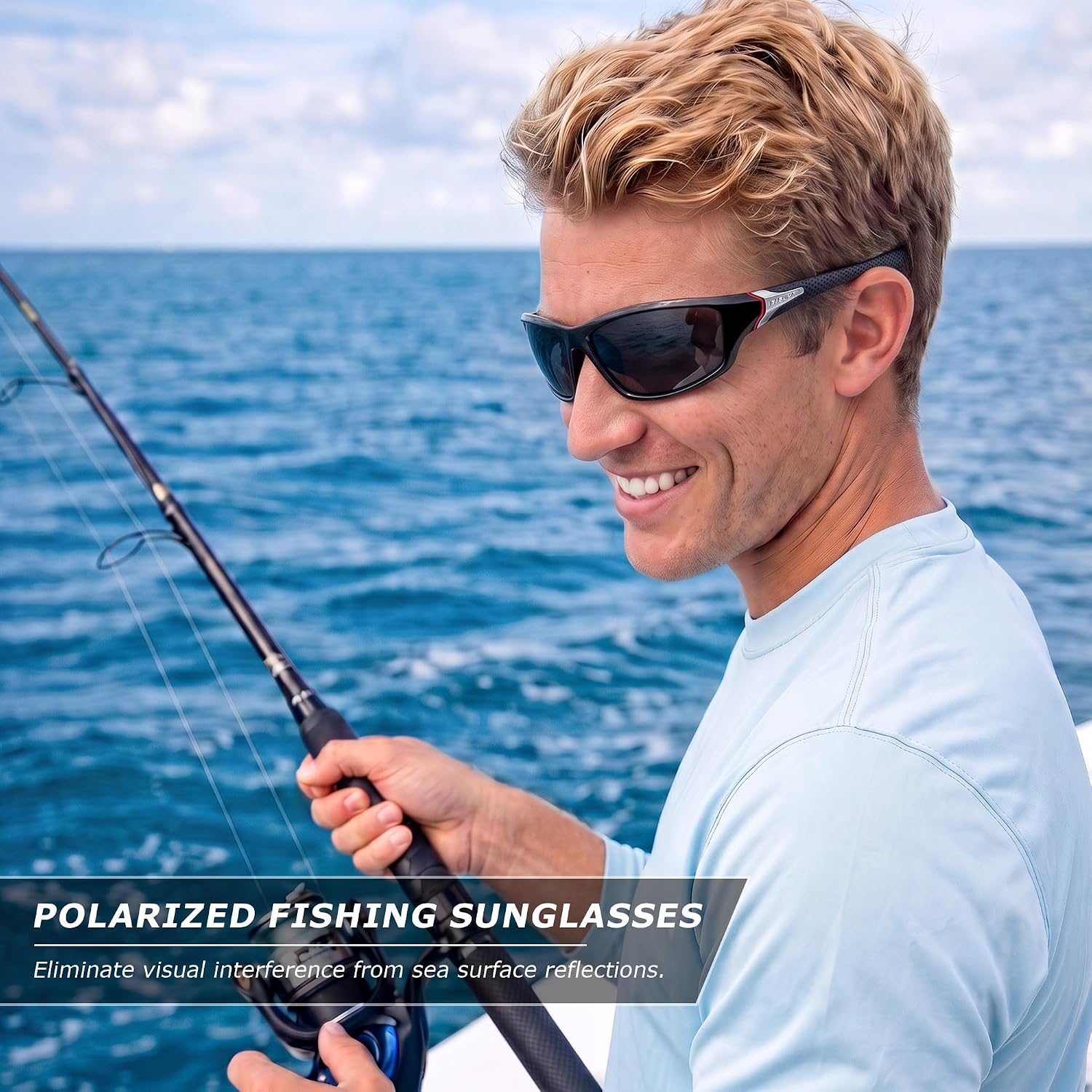 Sports Polarized Sunglasses For Men UV400 Protection | Cycling Driving Fishing