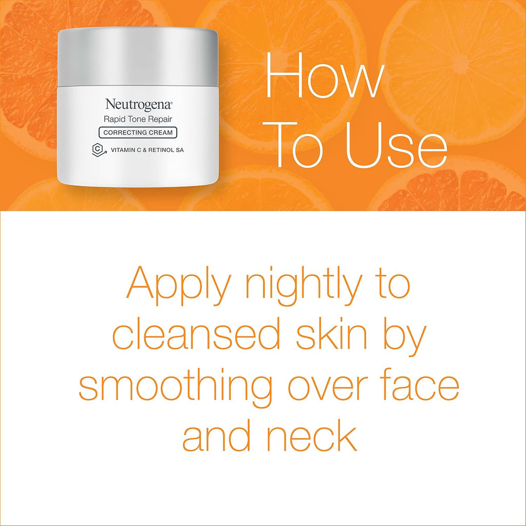 Rapid Tone Repair Retinol + Vitamin C Correcting Cream, Face Moisturizer with Retinol, Hyaluronic Acid & Vitamin C