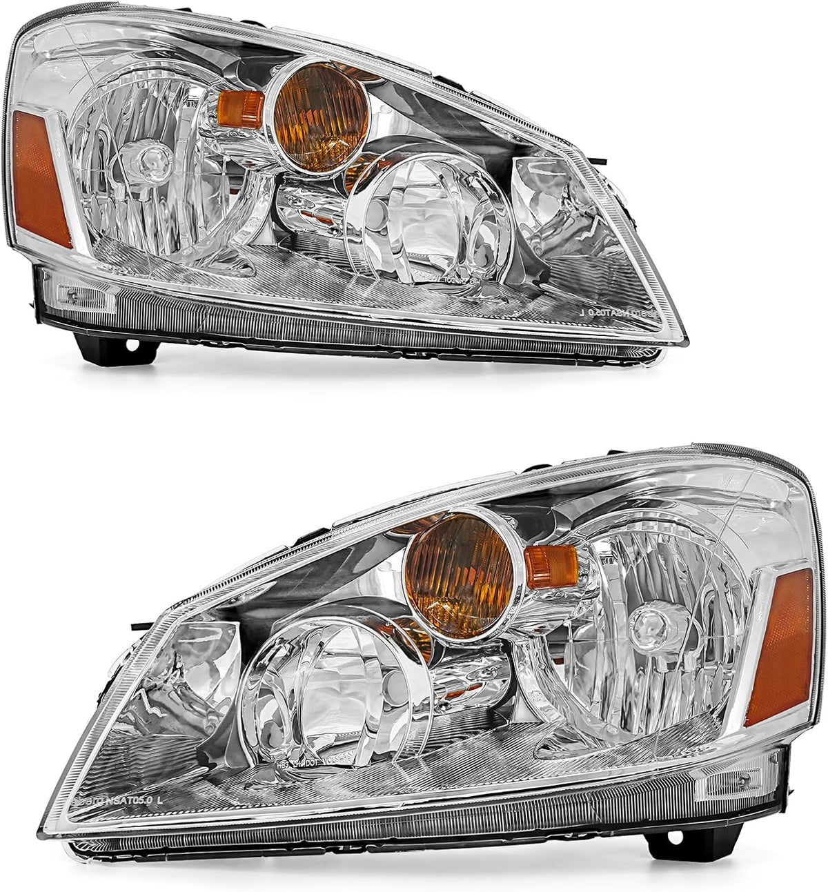 for 2005-2006 Nissan Altima Headlights Assembly Chrome Pair
