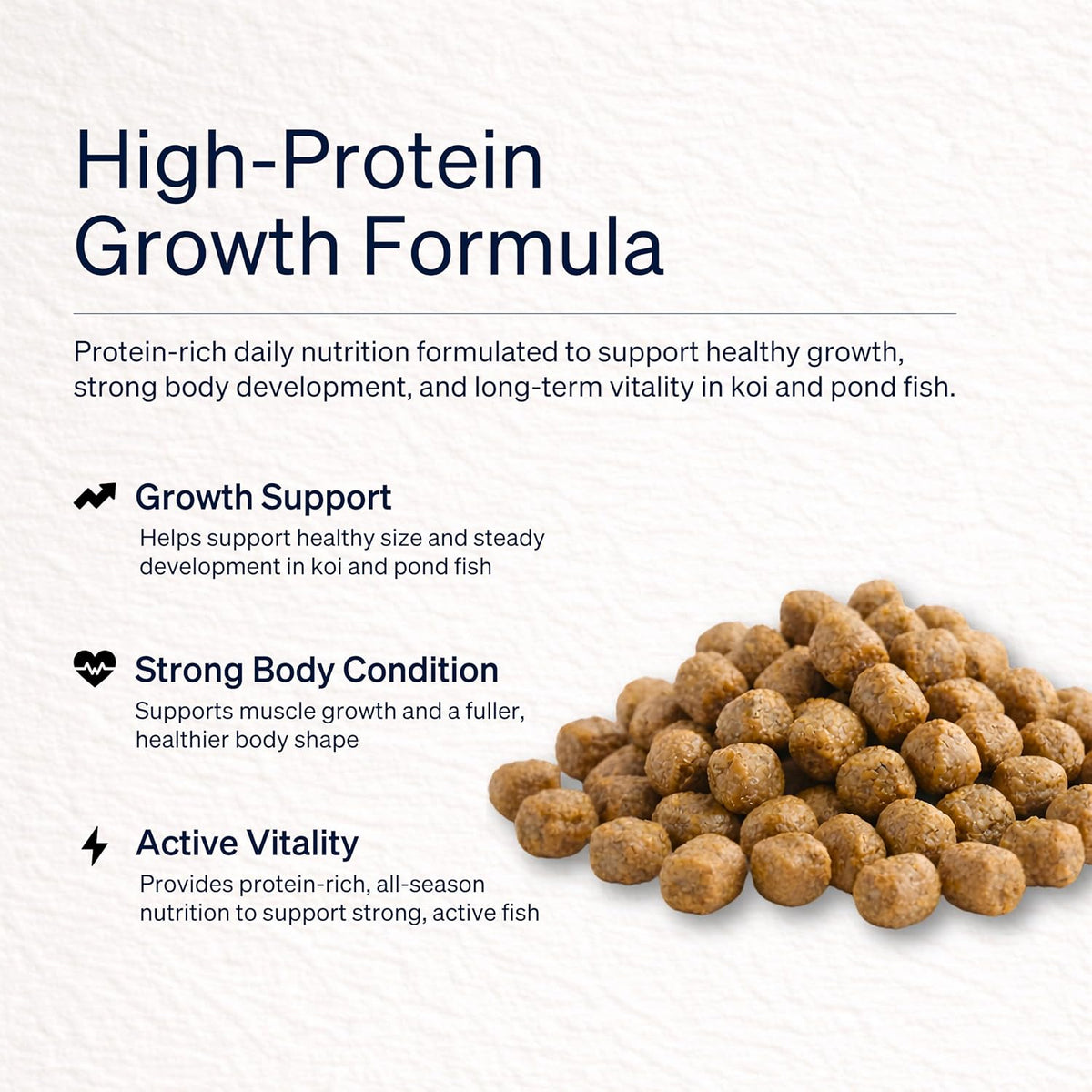 Koi Fish Food (5lb) - Growth & Color Formula, High Protein Floating Pellets with Spirulina, Krill & Probiotics, Easy