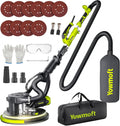 Drywall Sander with Vacuum Dust Collector, 880W Popcorn Ceiling Removal Tool with 5 Variable Speed & LED Light