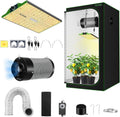 Grow Tent Complete Setup 2x2, 70W Full Spectrum LED Grow Light & 24"x24"x48" Grow Tent Bundle, 4" Efficient Airflow