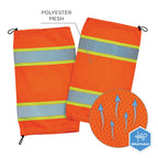 GloWear 8009 High Visibility Reflective Leg Gaiters, Two-Tone Mesh, Class E, 1- Pair , Orange