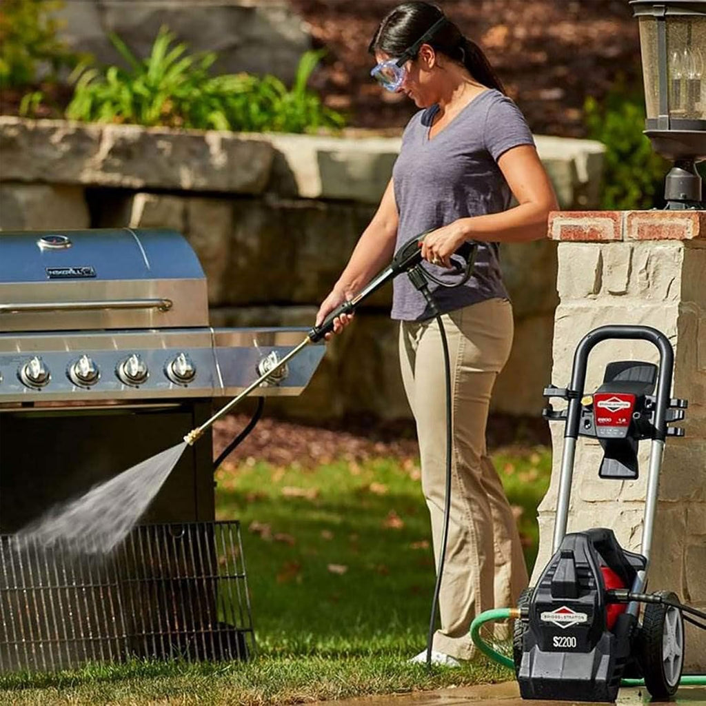 2200 Max PSI/1.2 Max GPM Electric Pressure Washer with 25 ft. Hose, 4 Spray Nozzles, Instant Start/Stop System and 9