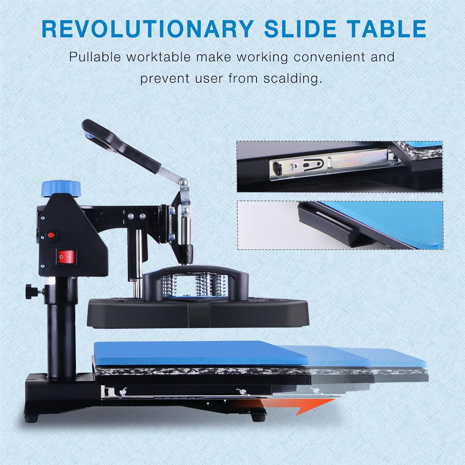 Upgraded 8 in 1 Heat Press Machine 15x15 Inch Heat Transfer Machine 360-Degree Swing Away Multifunction Digital