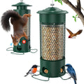 Metal Squirrel Proof Bird Feeders for Outdoors Hanging,Weight-Activated Large Capacity Feeder for Wild Finch