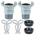 ChillWaves Iron Air Hose Fitting, 1" NPT Male 2 Lug Universal Coupling, Chicago Fitting(2-PACK)