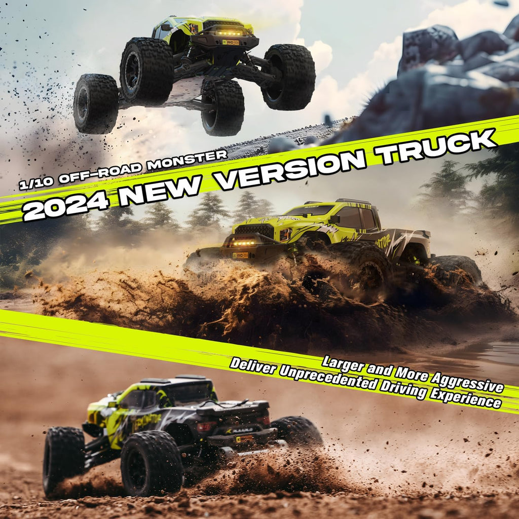 1/10 RTR Brushless Fast RC Cars for Adults,Max 50mph Hobby Electric Off-Road Monster Truck,Waterproof High Speed RC