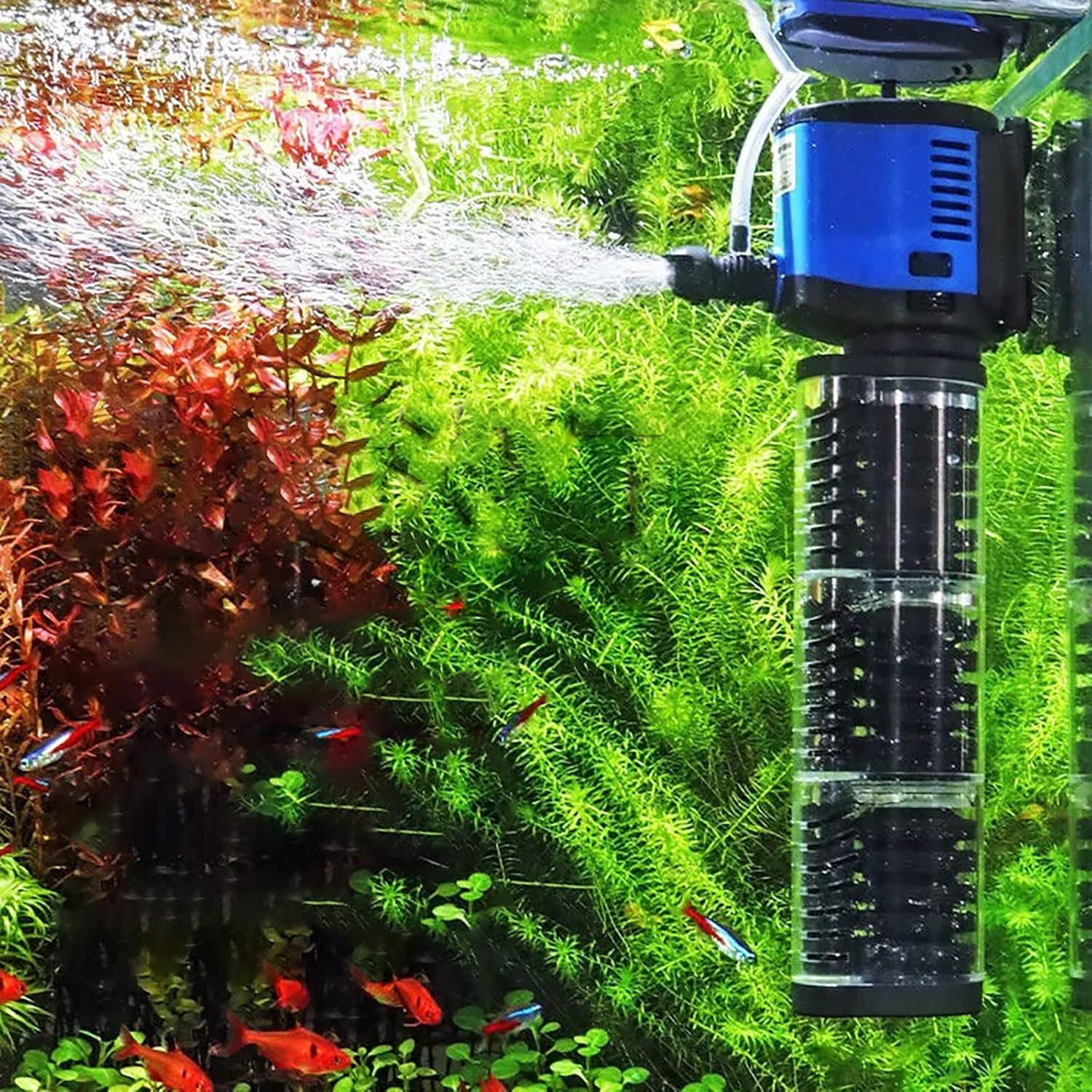 Fish Tank Filter Powerful 400GPH for 75-200 Gallon Large Aquarium Small Pond Fountain, Wave-Maker Submersible Water