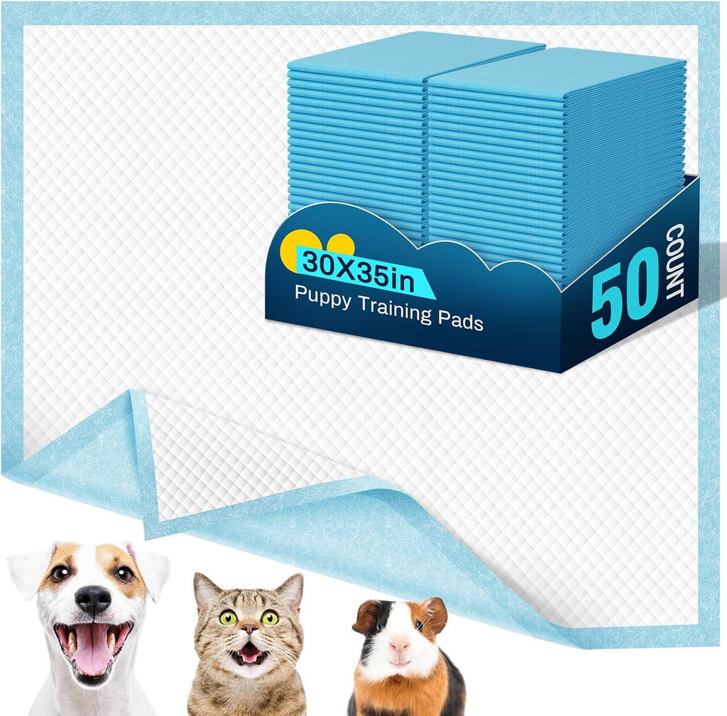 Puppy Pads XL 30"x35", 50 Count Pee Pads for Dogs Large for Doggie&Cats, Disposable Dog Pee Pads Extra Large, X-Large