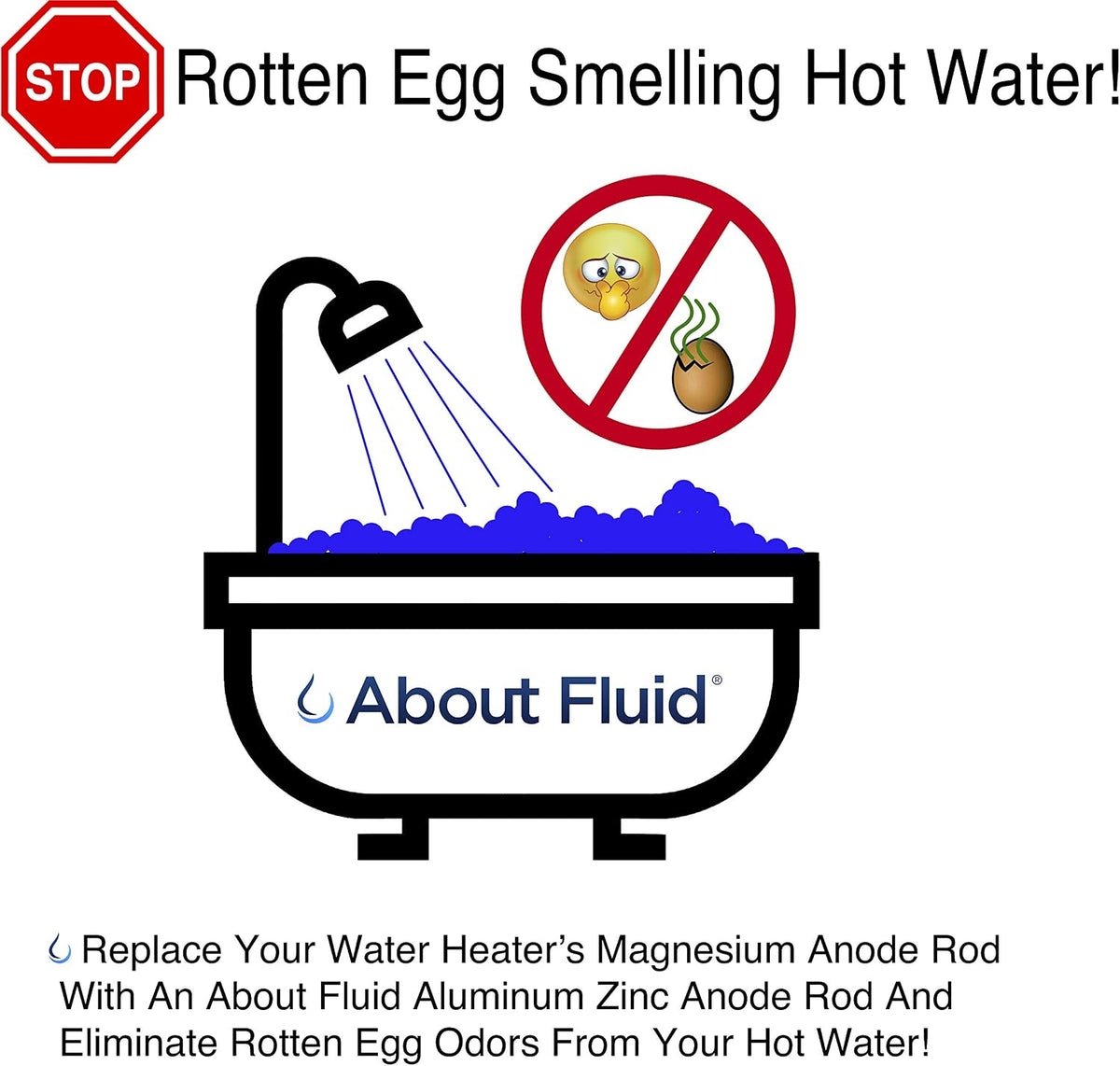 Rotten Egg Odor Fix, About Fluid Michigan Aluminum/Zinc Anode Rod for Water Heater,Flexible 304 Stainless Steel Cable Connectors. Fits: Reem,Reliance,GE,Kenmore. KIT: Rod,Instructions and Tape