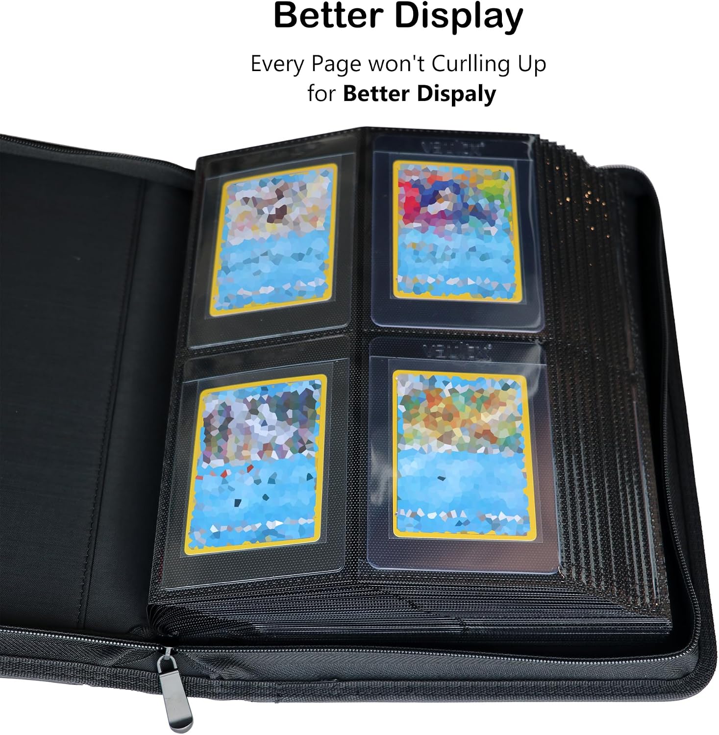 4-Pocket Binder for Semi Rigid Card Holders, Holds 208 Semi Rigid Card Holder, Semi Rigid Card Holder Binder