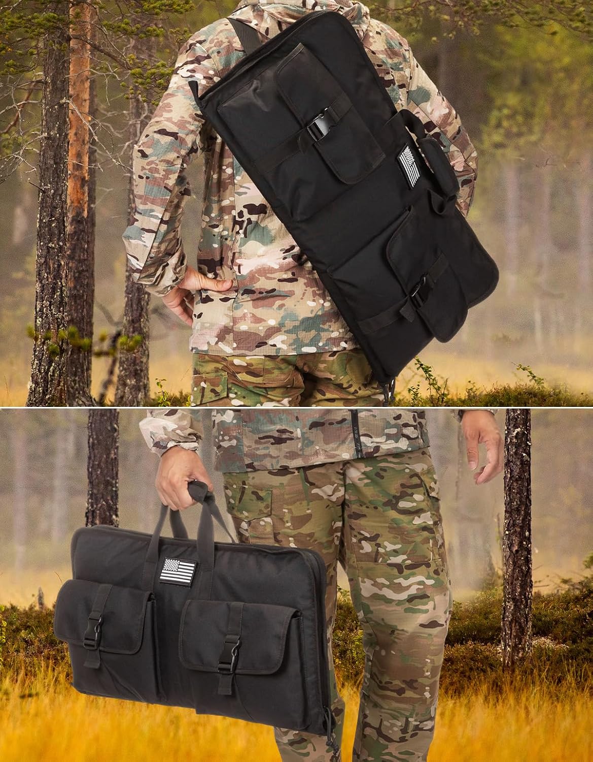 28/32 inch Rifle Case Soft, Short Gun Bag Lightweight, Wall Hanger | Rifle Bag with Two Buckle Pockets, Shotgun Gun