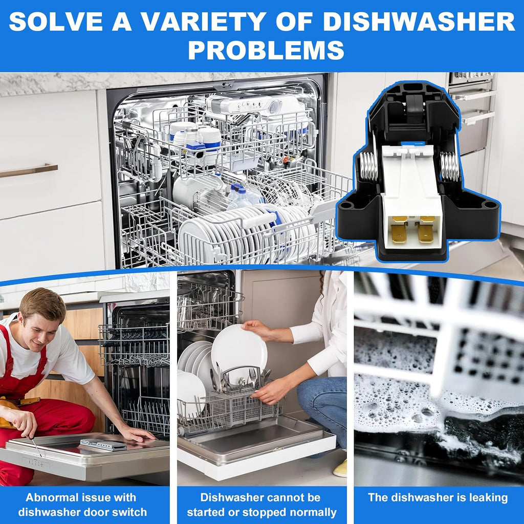 Upgrade 5304516818 Dishwasher Door Latch Kit - Replacement for 5304525218, 154543901, 154758101, 154722401 - Compatible with Electrolux, Kenmore, Frigidaire Dishwashers