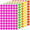 Dot Stickers 3/4 Inch Fluorescent Circle Sticker 1400pcs Colored Dot Labels