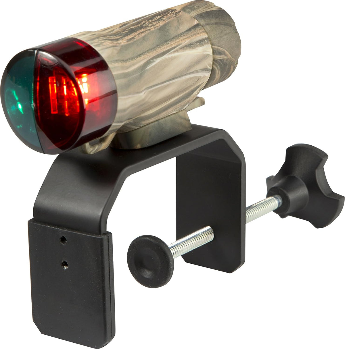 attwood Portable Navigation LED Light Kit, Realtree Max-5 Camouflage, Clamp-on or Deck Mount with Threaded Pole Stern, 14191-7