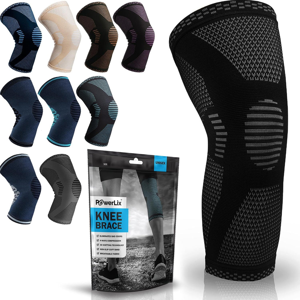 Knee Compression Sleeve - Best Knee Brace for Men & Women – Knee Support for Running, Basketball, Weightlifting, Gym