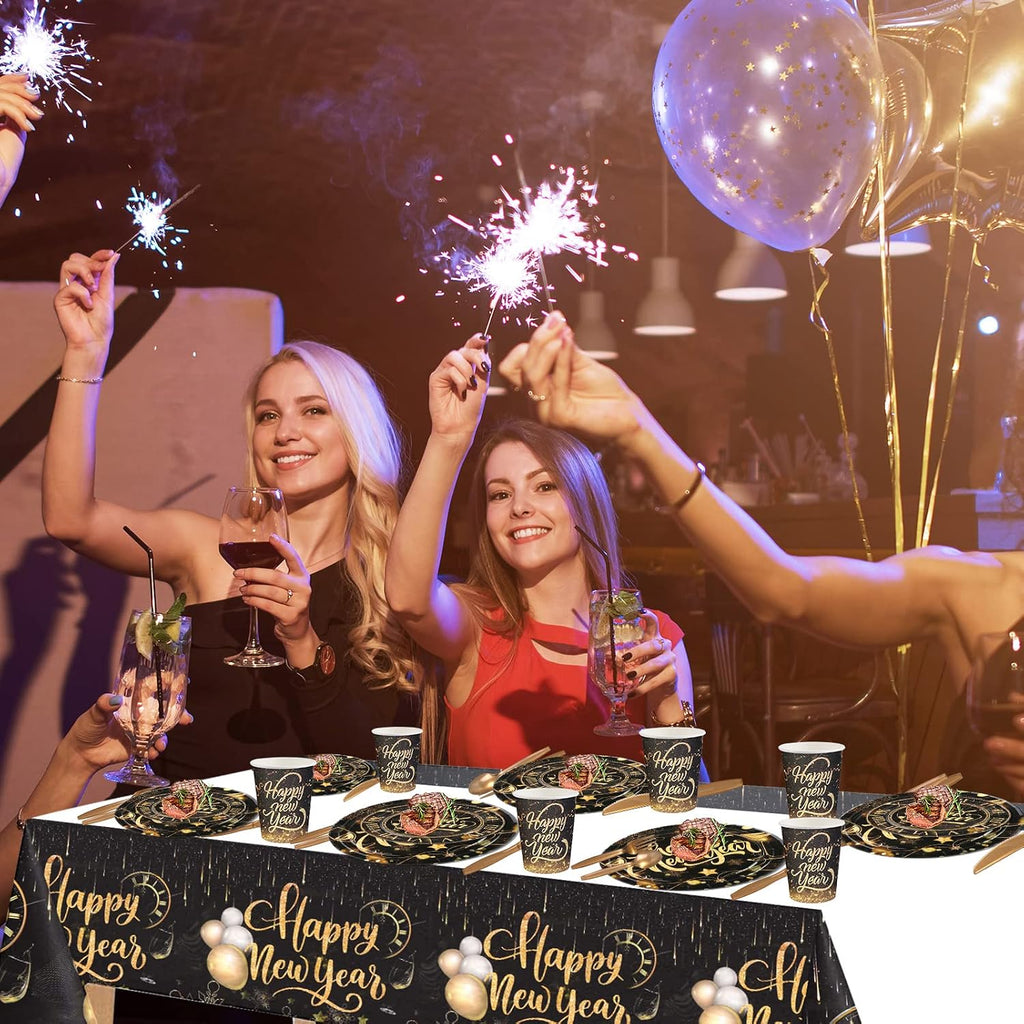 New Year Plates & Napkins Party Supplies 2026, New Years Eve Party Supplies Dinnerware for 10 Guests, New Year Party