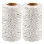 2PCS 328Ft 2MM Natural Cotton Twine String for Kitchen & Crafts