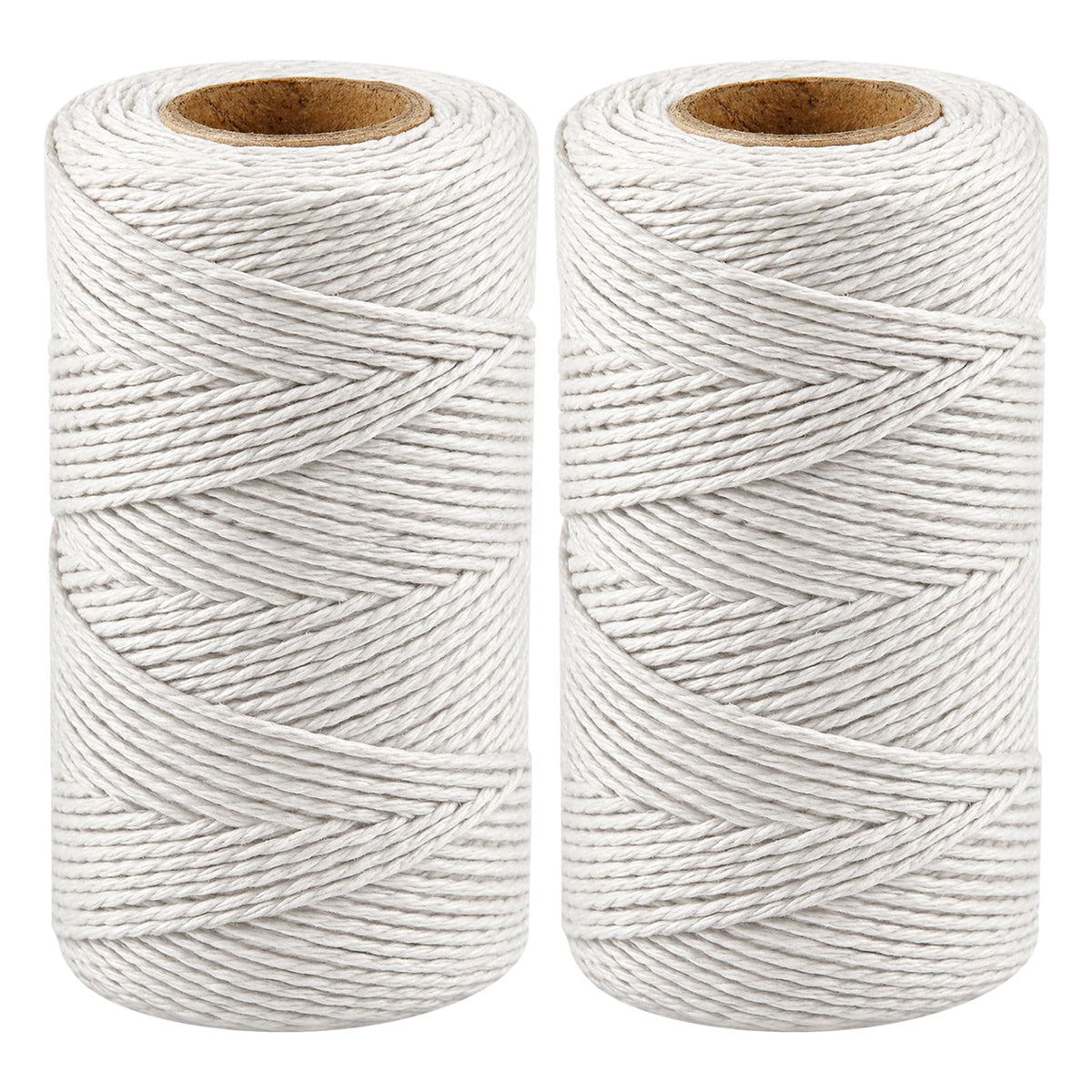 2PCS 328Ft 2MM Natural Cotton Twine String for Kitchen & Crafts