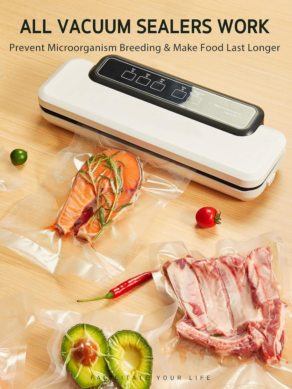11" x 150' Vacuum Sealer Bags Rolls Keeper with Cutter Dispenser