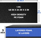 Tool Box Foam Organizer 48x24x3 inch 1PC, Kaizen Sheets for Pro Tool Control, Custom Tool Shadow Inserts for Cases &