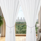 Luxury Crystal Beaded Magnetic Curtain Tieback, Purple