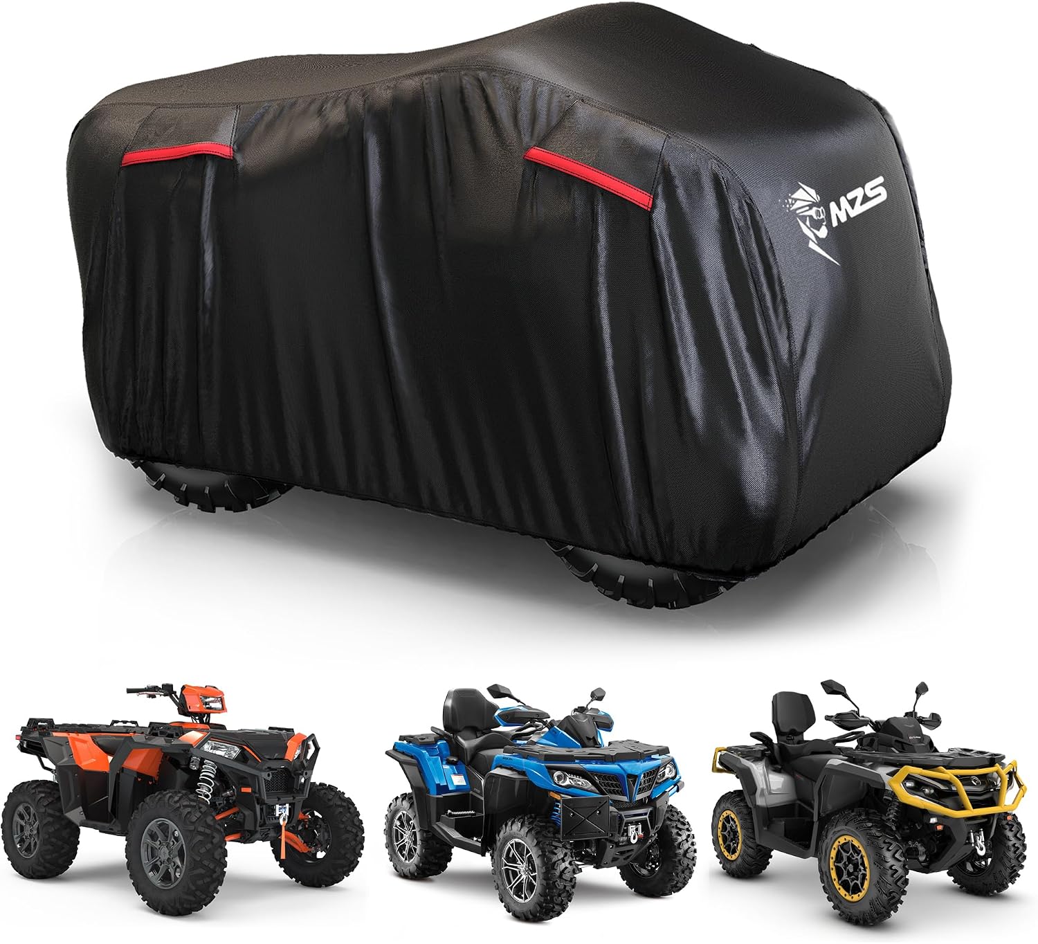 ATV Cover Waterproof Outdoor Heavy Duty, 101" 4 Wheeler Cover Storage, 420D Quad Covers Accessories Compatible with