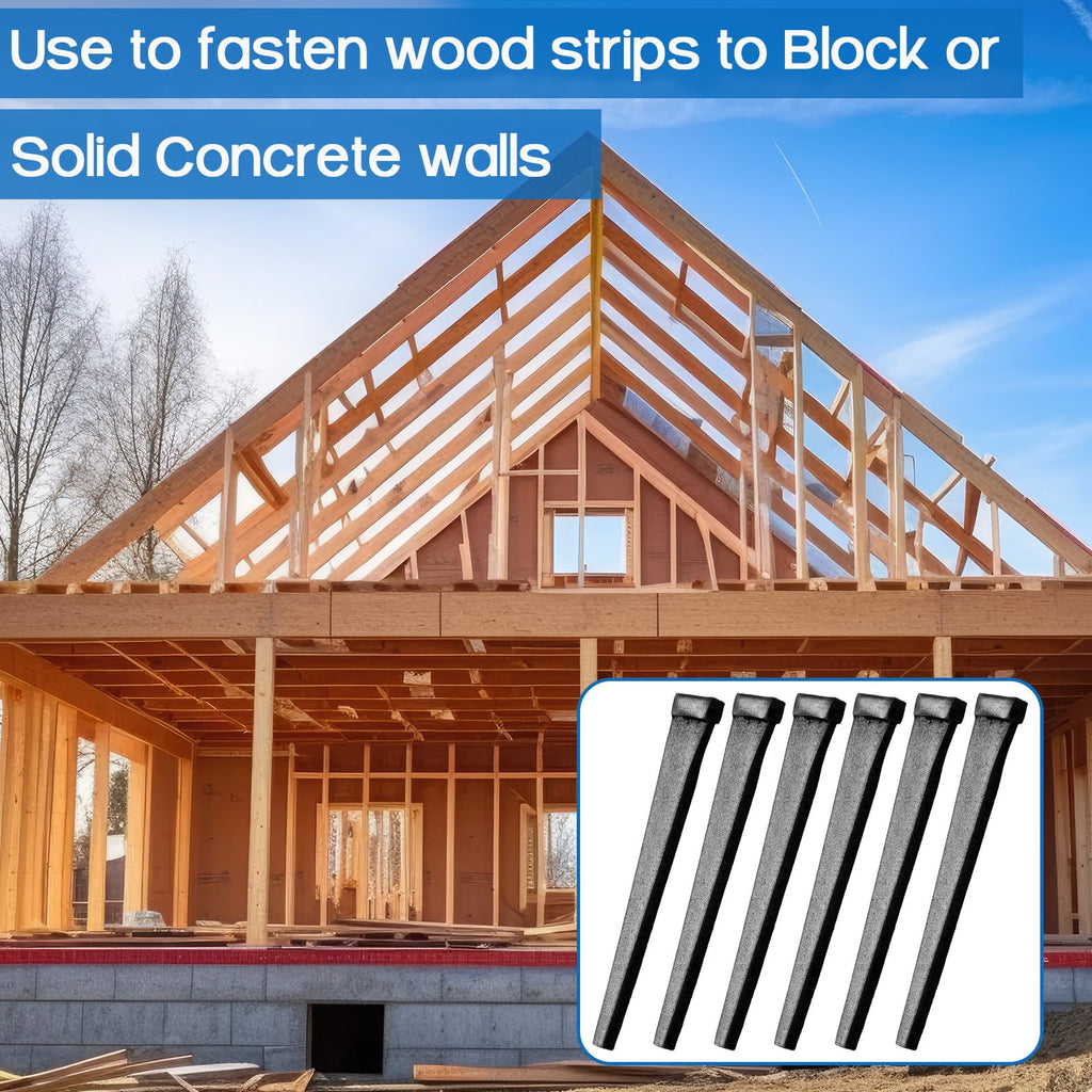 25 Pcs 8d(2-1/2") Hardened Cut Masonry Nail, Rose Nail Masonry