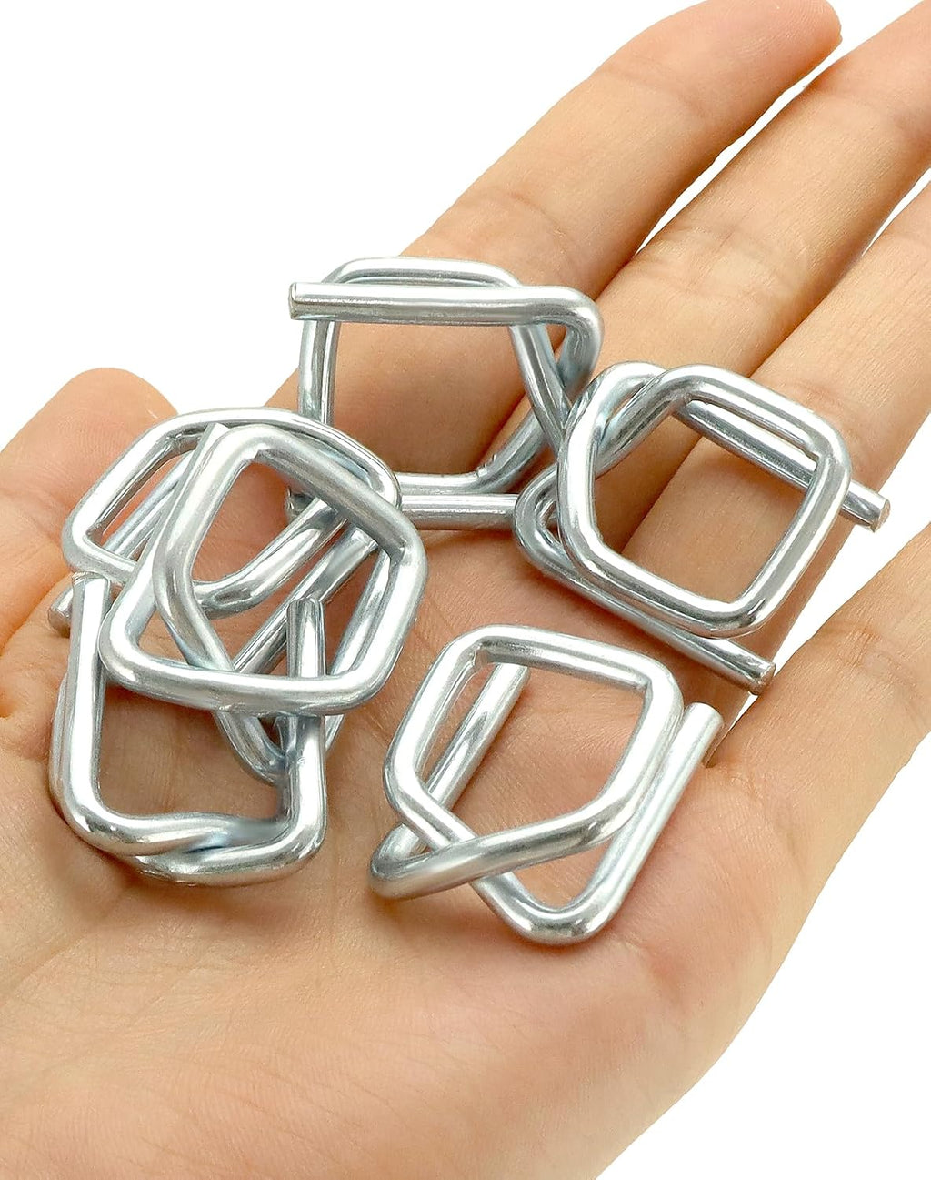 Metal Wire Buckle, 1/2" Width, 200 Pack, Silver