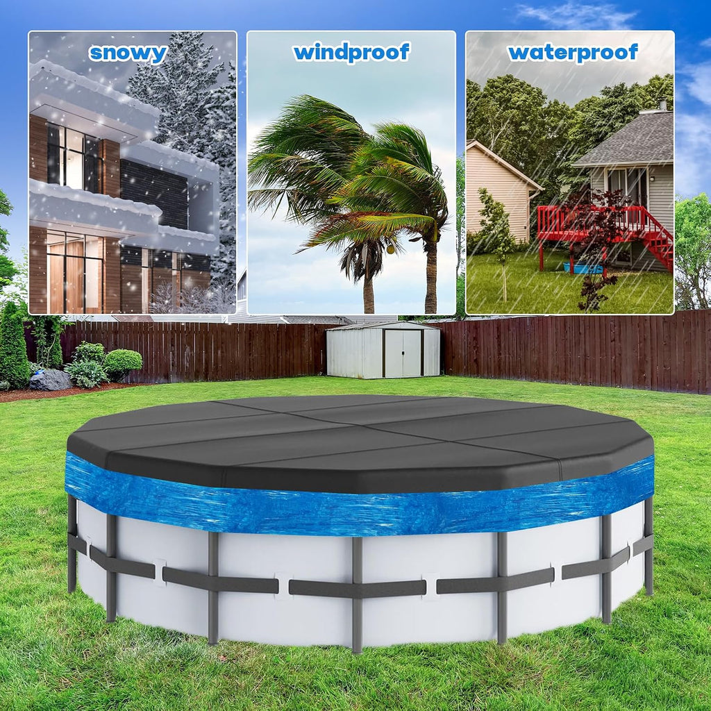 1200FT Winter Pool Cover Seal for Above Ground Pools, Stretchable Pool Cover Wrap Stretch Film Cling,Heavy Duty