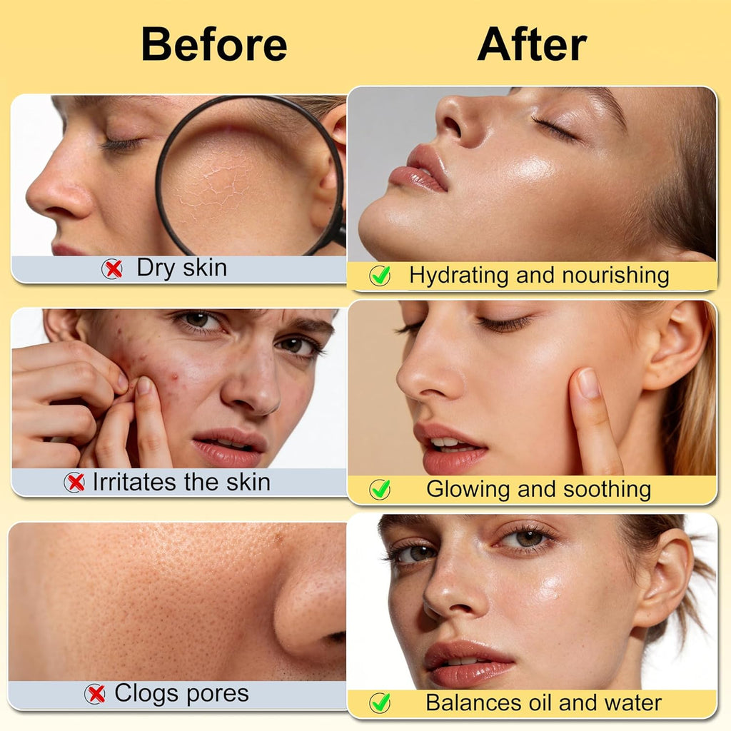 Skin Care Set,6Pcs Women Teen Glass Skincare w/Korean Rice Extract,Hydrate Glow Repair Anti-Aging Facial Routine Kit