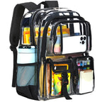 Clear Backpack Heavy Duty, Large Multi-pockets Clear Bookbag