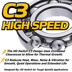 HD Switch (6 Pack) Spindle Bearings Replaces Toro 103-2477 - HIGH Temp Grease Upgrade