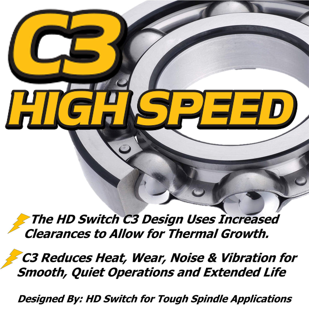 2-Pack Premium C3 Spindle Rebuild Bearings for John Deere Tractors