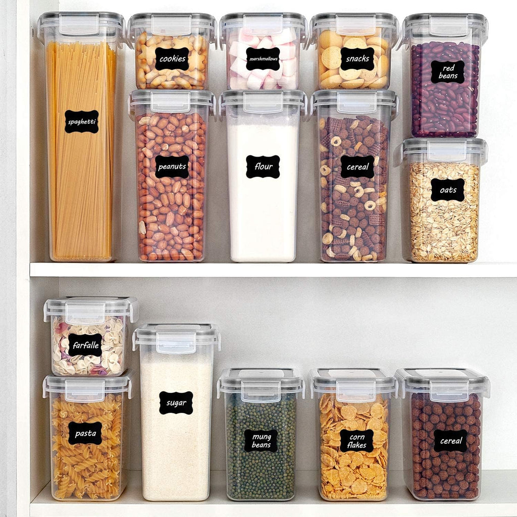 32pcs Airtight Food Storage Containers Set, BPA Free Plastic Kitchen and Pantry Organization Canisters with Lids for