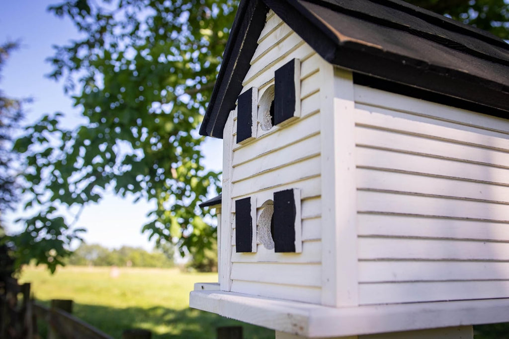 Purple Martin Bird House | Cottage Purple Martin House Kit | Bird House to Attract Purple Martins (Black Roof) |