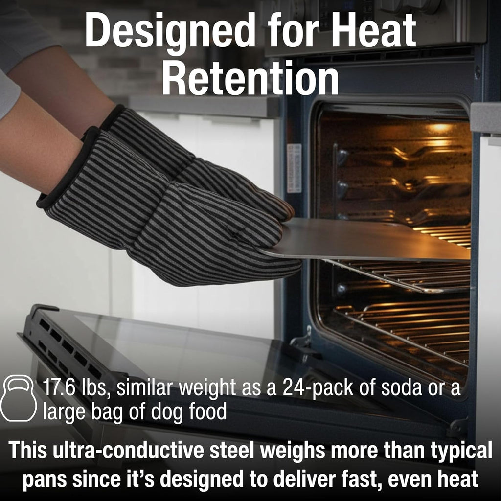 16" x 16" Pizza Steel - 1/4" Steel, 17.6 lbs